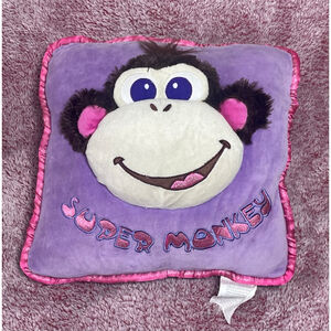 Unbranded Purple Pink Super Monkey Pillow One Size